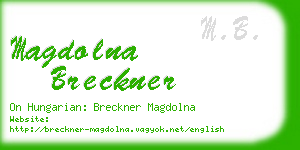 magdolna breckner business card
